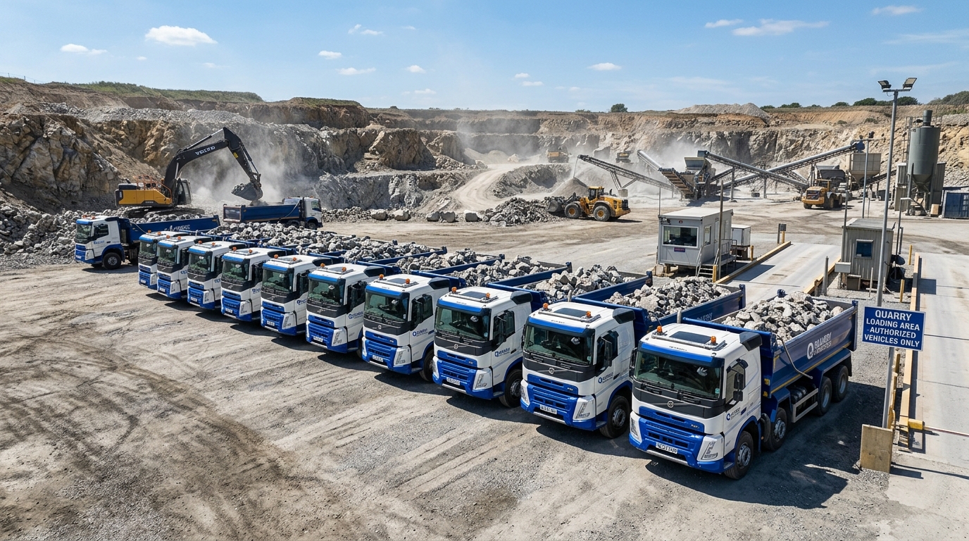 Armada Dump Truck Pengiriman Batu
